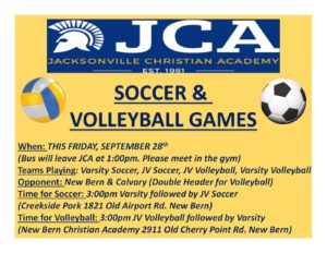 Soccer and Volleyball -Sept. 28, 2018